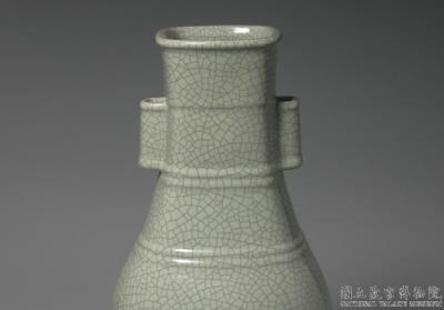 图片[2]-Vase with tubular handles in green glaze, Qing dynasty, Yongzheng reign (1723-1735)-China Archive